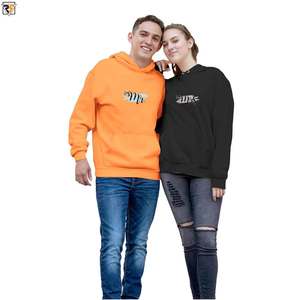 Mr. Mrs. Couple Hombres Mujeres Sudaderas con capucha de color brillante estilo Jersey sudaderas con capucha de calidad de algodón Premium - Product Image 1