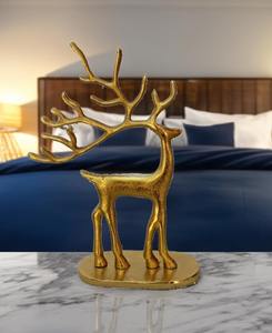 Élégant décor de table renne doré Accent de luxe pour la maison affichage de noël bureau ou style de célébration festive - Product Image 3