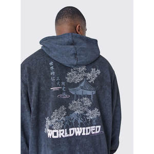 Vente en gros sweats à capuche surdimensionnés en polyester lourd streetwear pull à capuche vierge personnalisé vêtements épais grande taille pour hommes - Product Image 6