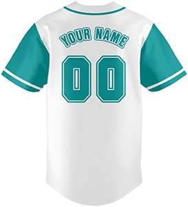 เสื้อเบสบอลสีขาวแบบมีกระดุมสำหรับทุกเพศชุดกีฬาซอฟต์บอลใหม่พร้อมเทคนิคการพิมพ์ชื่อและหมายเลข - Product Image 4