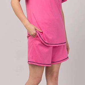 เสื้อยืดและชุดสั้นสำหรับผู้หญิงทรงหลวมลำลองแฟชั่นฤดูร้อนมาใหม่ชุด2ชิ้นสำหรับผู้หญิง - Product Image 6