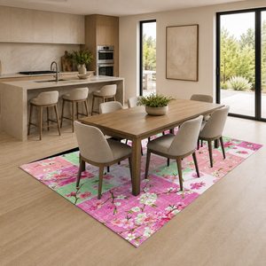 Tapis de salon en chenille antidérapant, motif neutre multicolore, imprimé numériquement, lavable en machine, vente en gros, modèle LXDP-1022 de RUGS DEPOT - Product Image 4