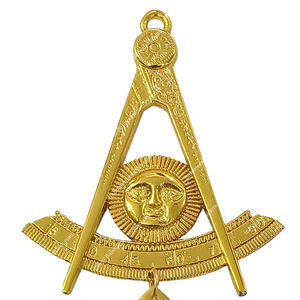 Masonic Regalia Gilt Jewel Worshipful Master Collar for Honor past Master French Moderne Rite Unisex Adulto Uso PARA LA Iglesia - Product Image 2