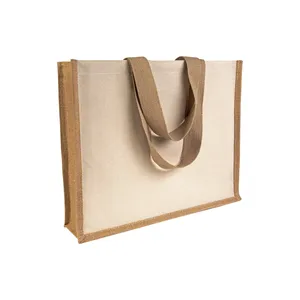 Borse Shopper Personalizzate in Juta e Tela Promozionali con Soffietto - Product Image 1