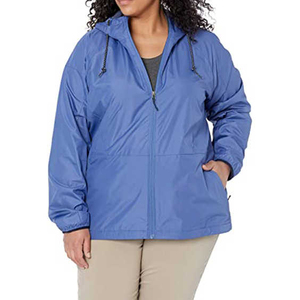 เสื้อแจ็คเก็ตกันลมผู้หญิงไซส์ใหญ่ ขายส่ง ผลิตจากผ้าถักที่ยั่งยืน ระบายอากาศได้ดี เป็นมิตรกับสิ่งแวดล้อม - Product Image 1