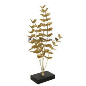 Vente en gros de haute qualité plaqué or de qualité luxueuse feuilles métalliques Sculpture de designer pour la décoration intérieure de la maison - Product Image 1