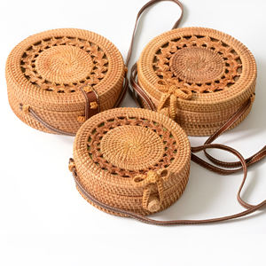 Latest design excellent quality rattan bags handmade <b>purse</b> bag <b>cheap</b> price natural handbag - Product Image 6