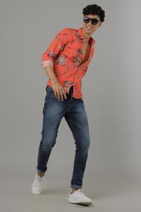 Sortez avec style avec cette chemise à manches longues en coton à fleurs pour homme, coupe classique, tissu confortable et respirant, séchage rapide pour une utilisation quotidienne - Product Image 5