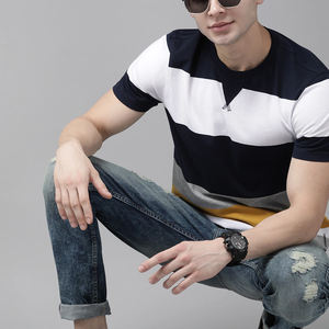 Vêtements sur mesure, vêtements pour homme, t-shirt en coton biologique à manches courtes, col en V, motif uni, écologique, séchage rapide - Product Image 3