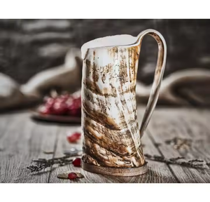 Tazas de alta calidad para 2025 tazas de cuerno vikingo Elección de camareros. Jarras de cuerno medievales de ágata hechas a mano y tazas de café vikingas - Product Image 1
