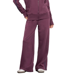 Pantalones Deportivos de Pierna Recta Ligeros para Mujer, de Alta Calidad, Felpa, 100% Algodón, Cierre con Cordón, Ecológicos - Product Image 1