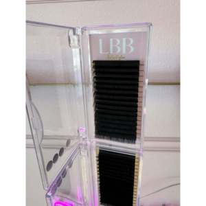 LBB 10mm Volume Tray False <b>Eyelashes</b> 6D-8D Cashmere Silk CC & DD for Handmade Pointy Base 12 Rows - Product Image 2