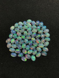 5x7mm naturel feu éthiopien opale ovale Cabochon AAA qualité pierre précieuse blanche IGI certifié traité thermiquement Vivaaz gemmes en gros - Product Image 5