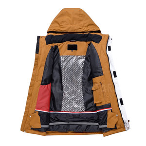 New Custom Logo Mens Solid Waterproof Snowsuit Ski Suit Snowboard <b>Jacket</b> Hooded Ski <b>Zip</b> <b>up</b> <b>Jacket</b> With Pant - Product Image 3