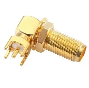 Conector de crimpado RP de mamparo hembra, conector macho de clavija RF para crimpado de clavija RP en cables de comunicación, Conector de clavija, conector hembra de 1/2 ", 2/2", 1/2" - Product Image 1