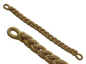 Cordón de Gorra Dorado Amarillo al por Mayor, Proveedor de Cordones para Uniformes, Cordón de Gorra Trenzado Dorado, Cordón de Gorra de Alta Calidad, Cordón de Gorra Dorado - Product Image 3