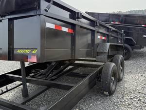 Used Small <b>Farm</b> Tractor Mounted Self 7x14 Dump <b>Trailer</b> 14K GVWR Tandem Axle High Productivity <b>Farm</b> Hauler Bed Construction - Product Image 2