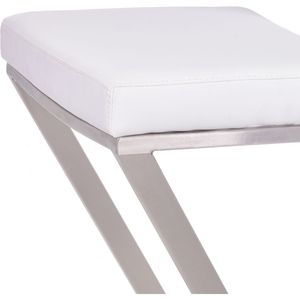 Thiết kế mới nhất thanh thép không gỉ phân với da trắng thoải mái chỗ ngồi Hot Bán Bar đồ nội thất cho bar nhà hàng khách sạn - Product Image 3