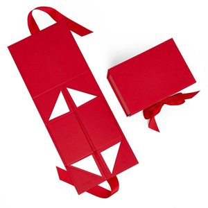 Collapsible Magnetic Closure Gift Box with <b>Ribbon</b> Finish for Presenting Gift Sets - Product Image 4