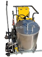 Machine de marquage routier thermoplastique manuelle à haute efficacité avec distributeur de billes de verre pour la traçage des lignes de chaussée