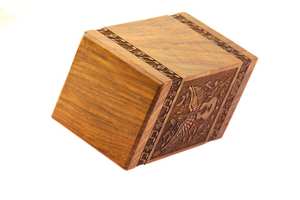 Handmade Wooden <b>Urn</b> for Human Ashes Full Size Guitar Wings Box for <b>Pets</b> Personalized Cremation for Ashes Handcrafted - Product Image 4