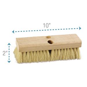 Cepillo para Terraza Boardwalk de 10 Pulgadas con Cerdas Blancas Tampico de 2 Pulgadas, Cabezal de Madera - Product Image 4