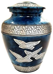 Wholesale High Quality Metal Handmade Human <b>Ashes</b> Cremation Urns Nickel Finished High Gloss Finish American Style Customizable - Product Image 6