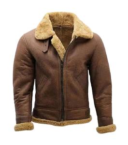 Invierno de piel sintética de cuero de los hombres Casual cremallera piloto cálido al aire libre más tamaño OEM motocicleta calle cuero genuino chaqueta caliente - Product Image 3