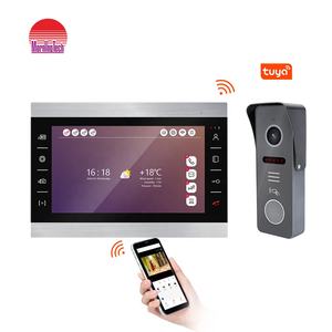 Système d'<span class=keywords><strong>interphone</strong></span> vidéo, sonnette <span class=keywords><strong>avec</strong></span> caméra et moniteur IPS 10 pouces, WiFi, 4 fils, HD 1080P, application Tuya, kit de détection de mouvement - Product Image 4
