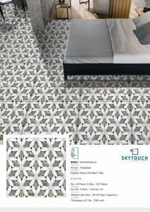 กระเบื้องพอร์ซเลนสีเงินสีควันกระเบื้องห้องน้ำ3D อินเดียกระเบื้องปูพื้นผนังห้องน้ำดีไซน์แบบอินเดีย - Product Image 6