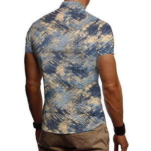 Camisetas de Cuello Campana para Hombre, Diseño Casual con Botones, Corte Holgado, Camisetas de Cuello Campana para Hombre - Product Image 5