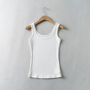 Venta al por mayor de verano de algodón sin mangas Jersey Tiger Mujeres Tank Top Casual Mujer Tank Top - Product Image 4