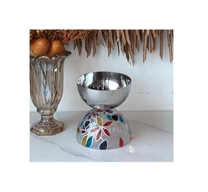 Bol à fruits et chocolat en acier inoxydable au design moderne avec support en acrylique Accessoires de cuisine Bol de service - Product Image 1