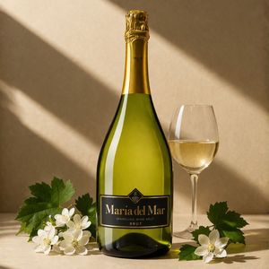 Vino Espumoso Blanco Brut Maria del Mar, Airen y Tempranillo, 10.5% ABV, Vino Espumoso Español, 750 ml - Product Image 3