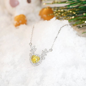 Collana con Ciondolo in Oro Giallo 18K con Diamante Vero - Product Image 6