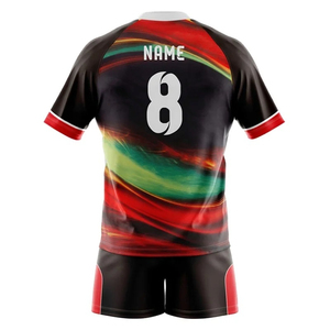 Nouveau modèle Ensemble d'uniformes de rugby respirants pour hommes Chemise de rugby personnalisée sublimée Tenue d'équipe personnalisée Tenue de rugby OEM ODM - Product Image 6
