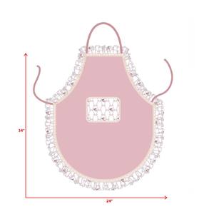 Promotional <b>Apron</b> Print Design Lightweight Breathable Restaurant Chef <b>Cooking</b> Cleaning Cotton <b>Apron</b> Linen With Lace - Product Image 6