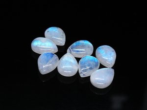 Tự nhiên hào nhoáng cầu vồng Moonstone mịn phẳng trở lại lê hình dạng đá quý <span class=keywords><strong>Cabochon</strong></span> cho đồ trang sức vòng làm 13x18mm lỏng đá số lượng lớn - Product Image 5