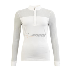 Chemises d'équitation pour femmes, 100% polyester, écologiques, personnalisables, tissu doux et respirant, confortables pour les concours d'équitation - Product Image 1