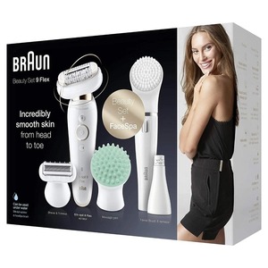 Depiladora Braun Silk Epil 9 Flex 9-300, juego de belleza para depilación Facial para mujeres, y afeitadora recortadora, recargable inalámbrica - Product Image 4