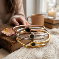 Bracelet minimaliste plaqué or anti-ternissement de qualité supérieure pour la décoration des ongles