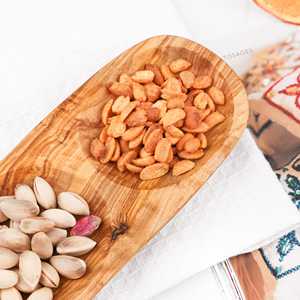 Plateau de service en bois d'olivier plat divisé - Product Image 5