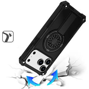เคส iPhone 18 Pro Max แบบวงแหวนแม่เหล็กพร้อมขาตั้ง สีฟ้า - Product Image 3