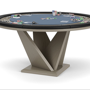 Mesa de ruleta de casino de lujo moderna, juego de póquer de madera portátil plegable personalizable, patrón ovalado cuadrado de la mejor calidad, venta directa - Product Image 2
