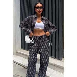 ชุดผ้าลินินลายชนเผ่าสองชิ้น 10120 ซัลวาร์ คามีซ - Product Image 3