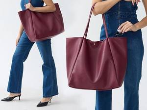 Sacs fourre-tout pour femmes en cuir véritable surdimensionné à la mode Design personnalisé sac à main Weekender pour voyage usage quotidien Logo personnalisé - Product Image 6