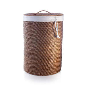 High-quality Handwoven <b>Rattan</b> Wicker <b>Laundry</b> <b>Basket</b> Cloth Storage Organizer for Home, Bathroom Manufacture in Vietnam - Product Image 1