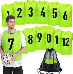 Breathable Soft Soccer <b>Training</b> Mesh <b>Bibs</b> for Adults Summer Collection OEM Service Heat-Transfer Printing 100% Polyester Quick - Product Image 4