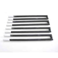 Pemanas Silikon Karbida Tipe I U W Suhu Tinggi 1400C 1500C Kustom RA, Berbentuk Batang SiC 2.8*160mm 350MPa