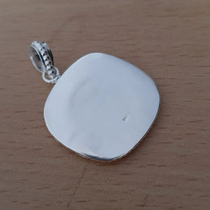 Colgantes de plata de ley 925 para mujer, de 11 MM de bisel accesorio de ajuste, taza de collar cuadrado de diseño, accesorios de joyería - Product Image 4